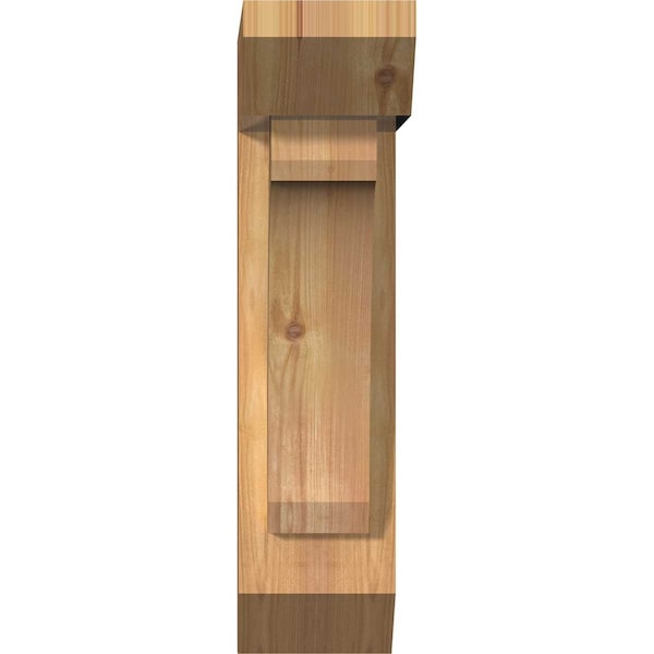 Legacy Slat Smooth Bracket W/ Offset Brace, Western Red Cedar, 5 1/2W X 14D X 22H